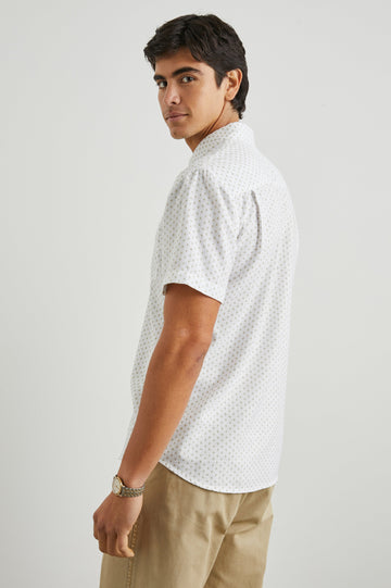 FAIRFAX SHIRT - POLYGON MICRO WHITE - SIDE BODY