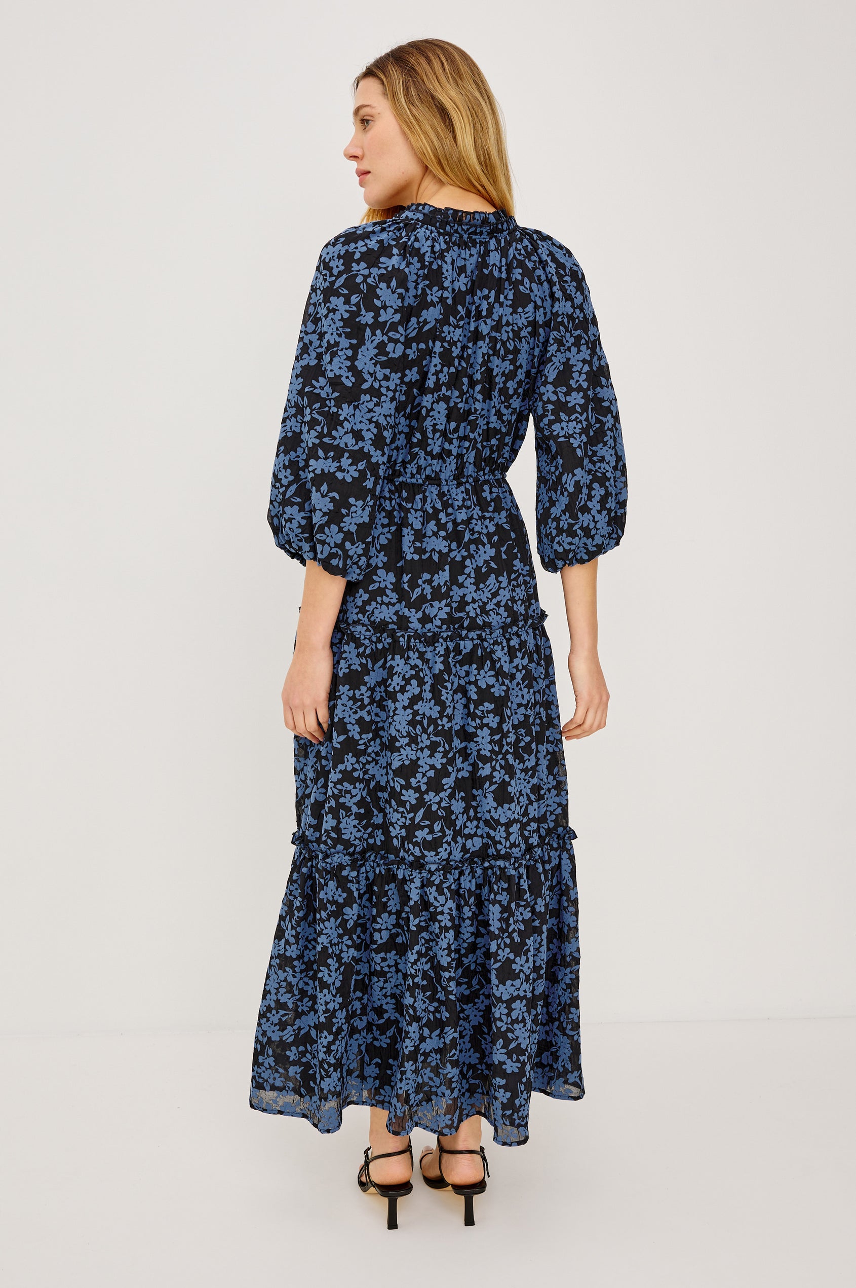 FELICIA DRESS - MIDNIGHT SILHOUETTE FLORAL