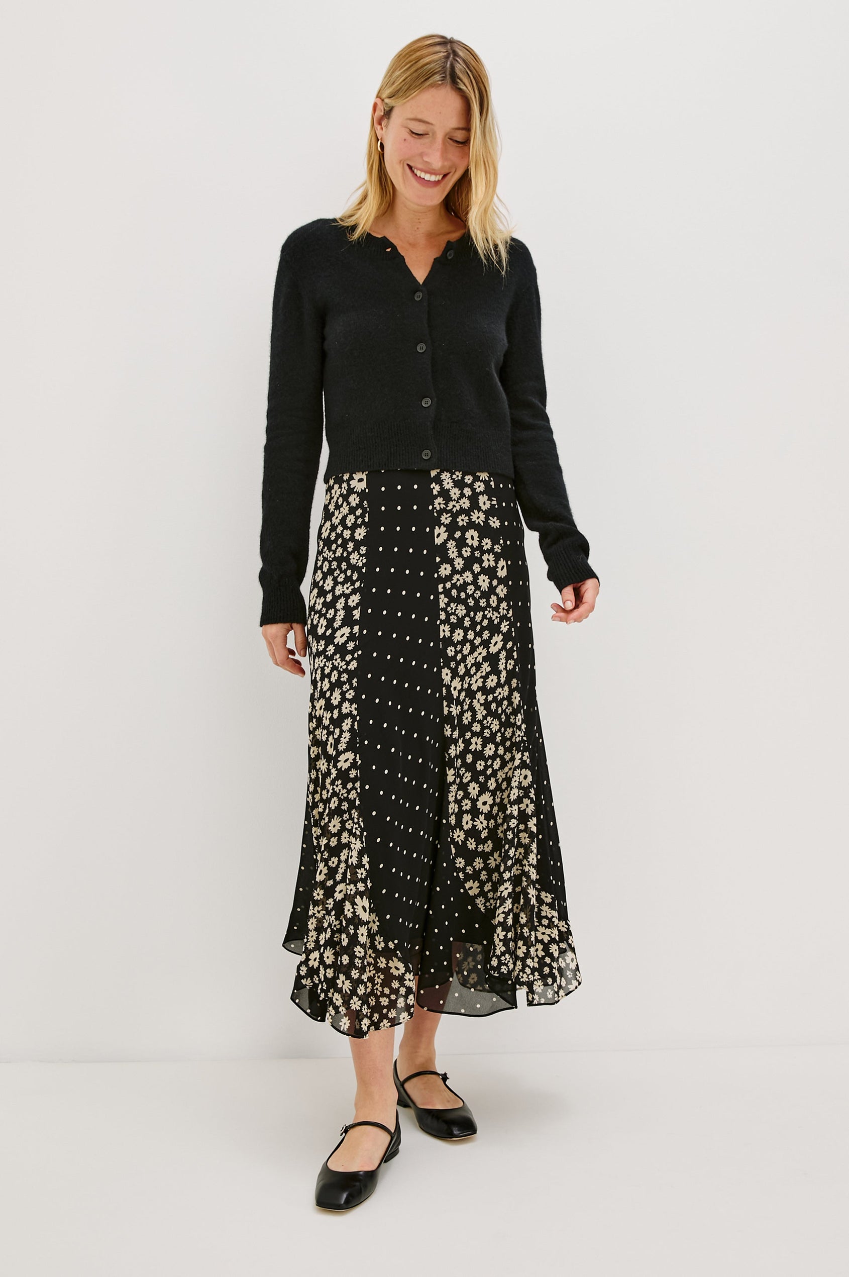 FELINA SKIRT - DAISY DOT COMBO