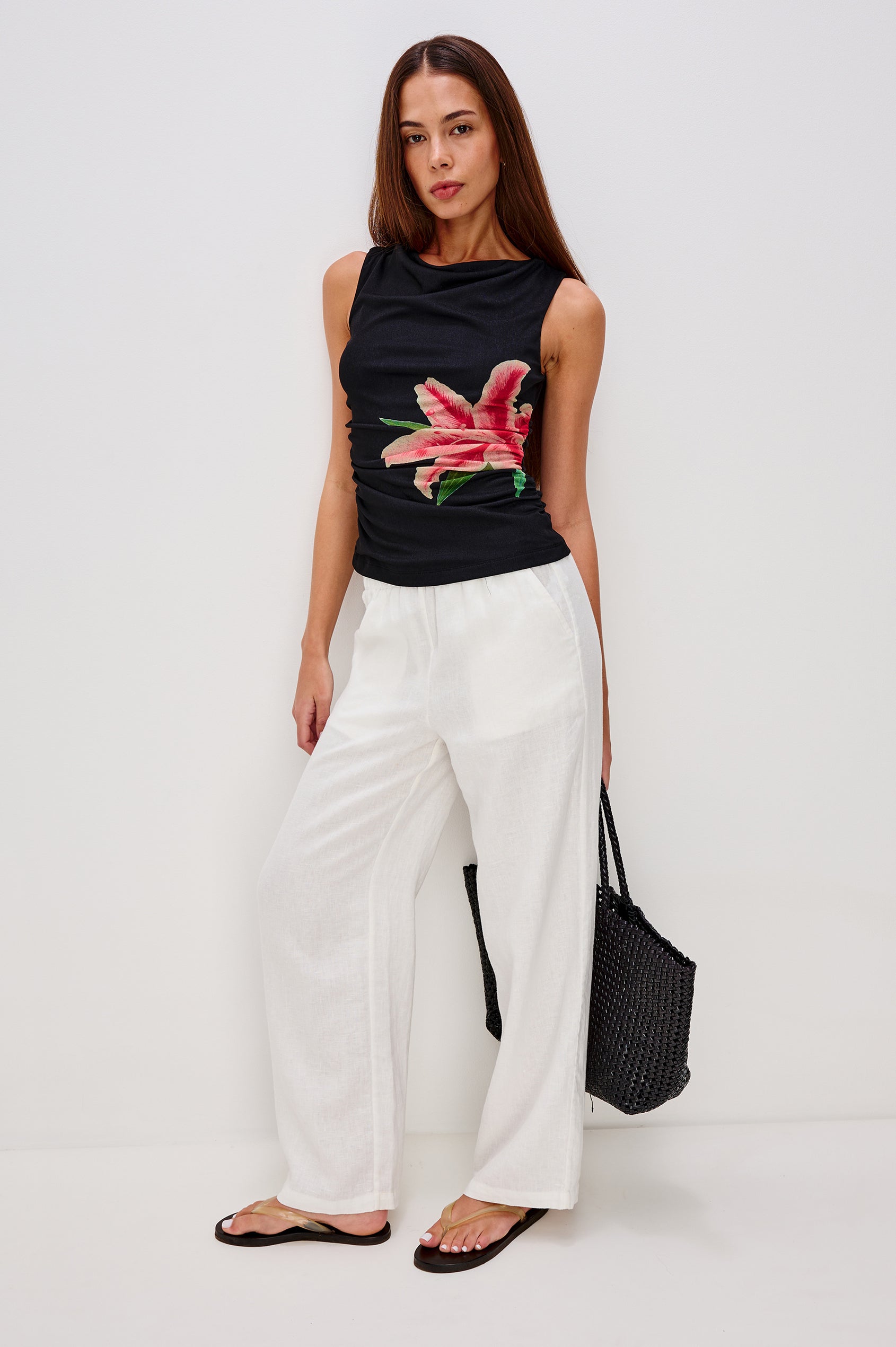 FETE TOP - PEACH LILY