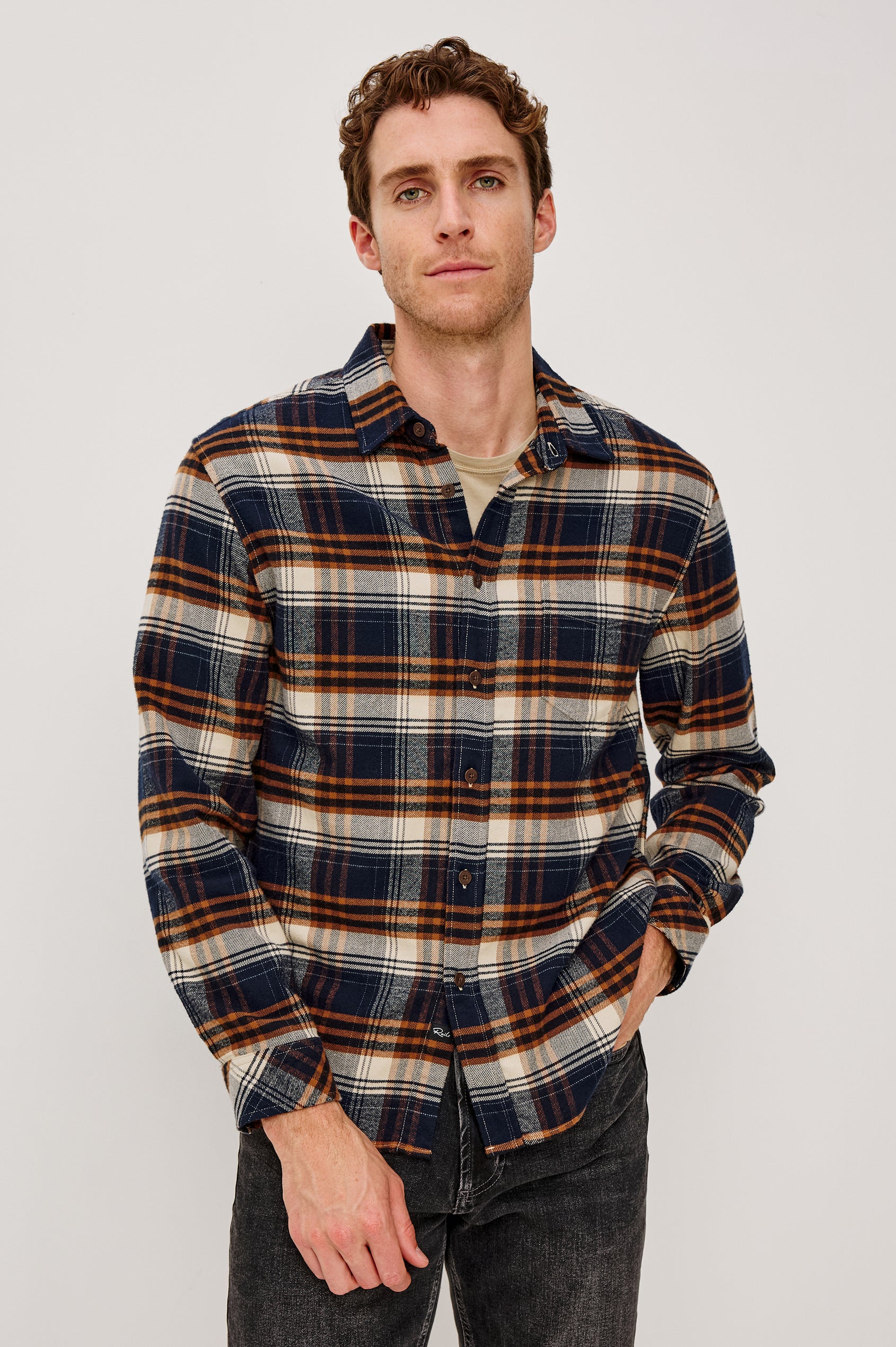 FORREST SHIRT - OAT UMBER STEEL