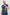 Gibson Button Front Shirt with Open Relaxed Collar, Short Sleeves, White Contrast Buttons, Contrast White Stitching at Collar and Hems and Embroidered White Palm Trees on Left Side in Navy White Palm Colorway. Front View Shown on Model.