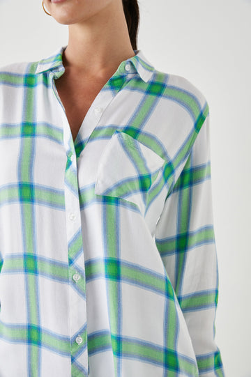 HUNTER SHIRT AZURE LIME - DETAIL