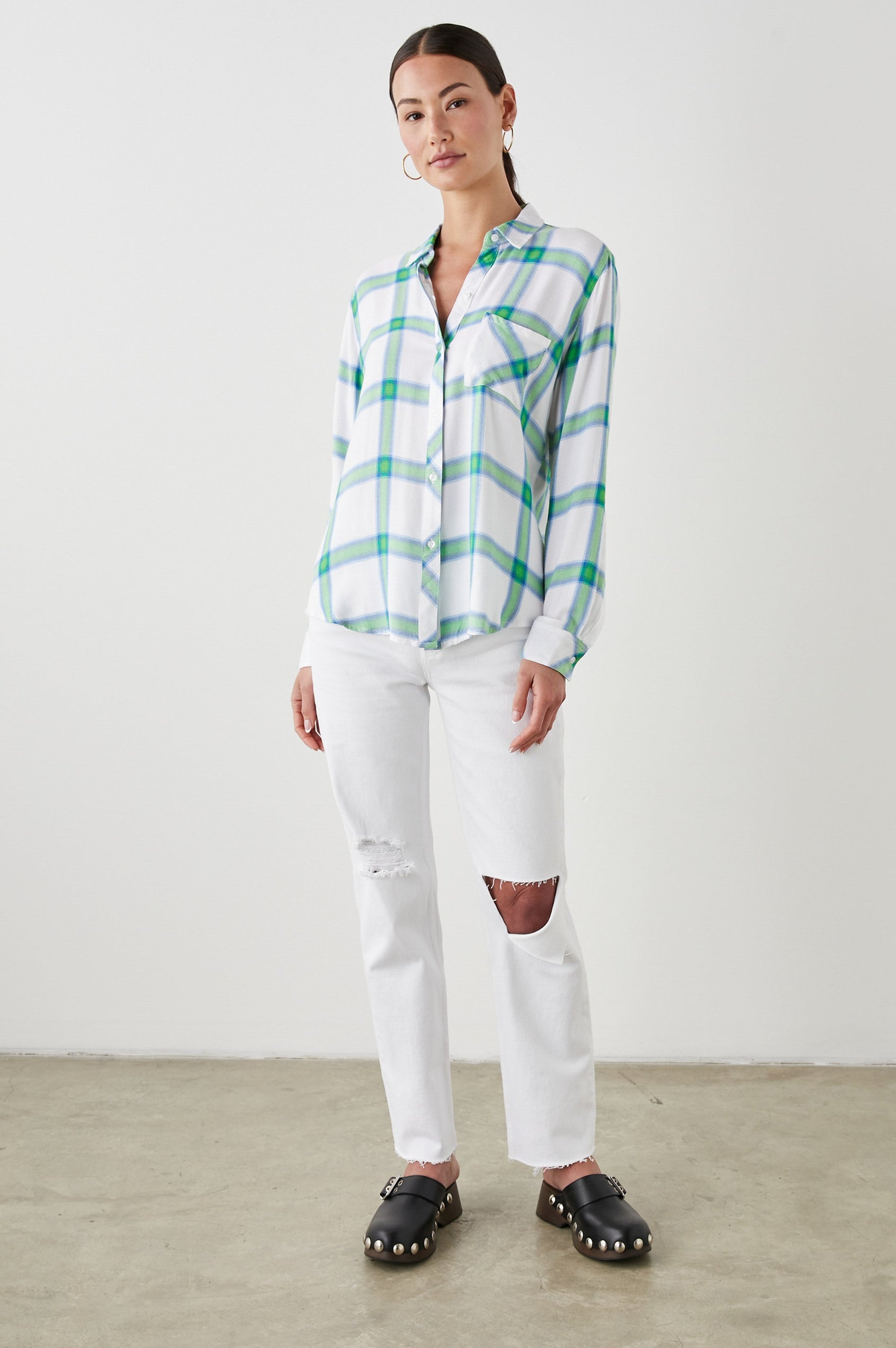 HUNTER SHIRT AZURE LIME - FULL FRONT BODY