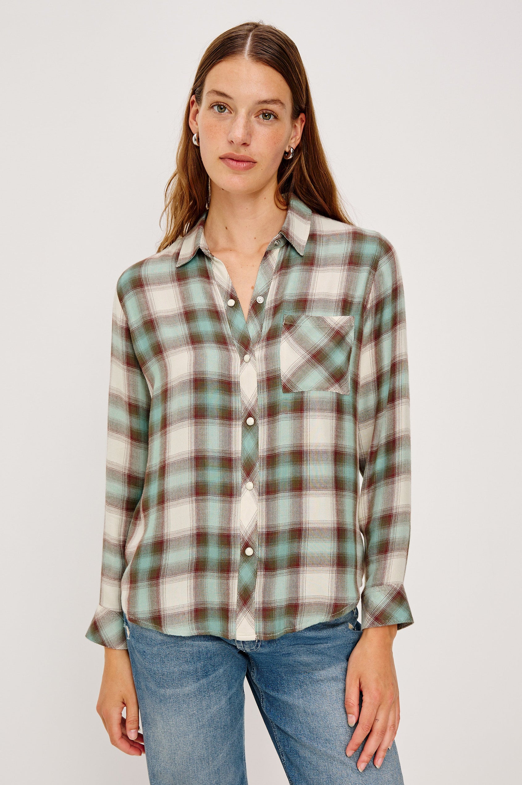 HUNTER SHIRT - BIRCH OLIVE TEAL