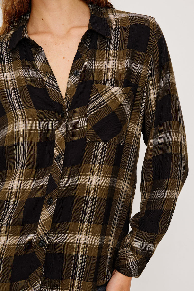 HUNTER SHIRT - BLACK CARMEL LUREX – Rails EU
