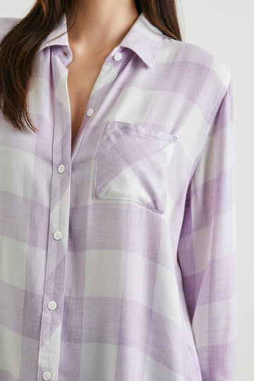 HUNTER SHIRT - LAVENDER EGRET - FRONT 