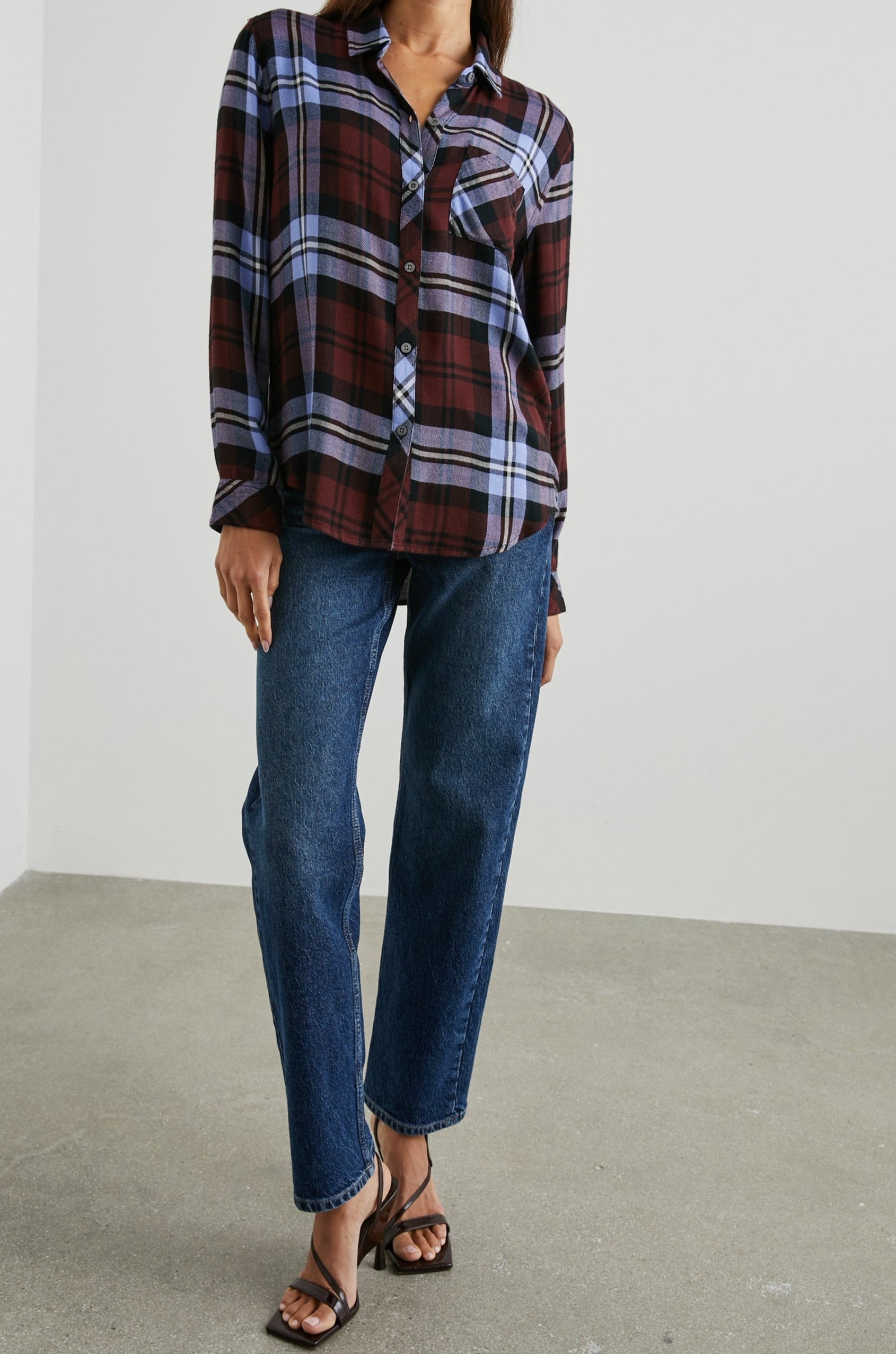 HUNTER SHIRT MULBERRY PLUM - FULL FRONT BODY