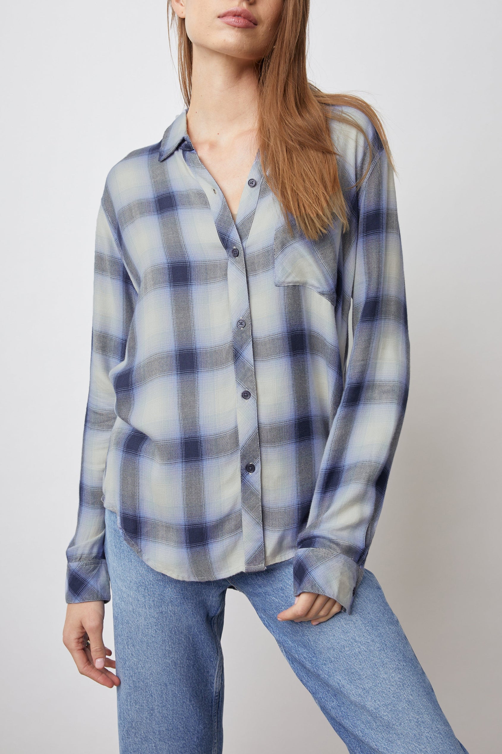 HUNTER SHIRT - NAVY IVORY ICE