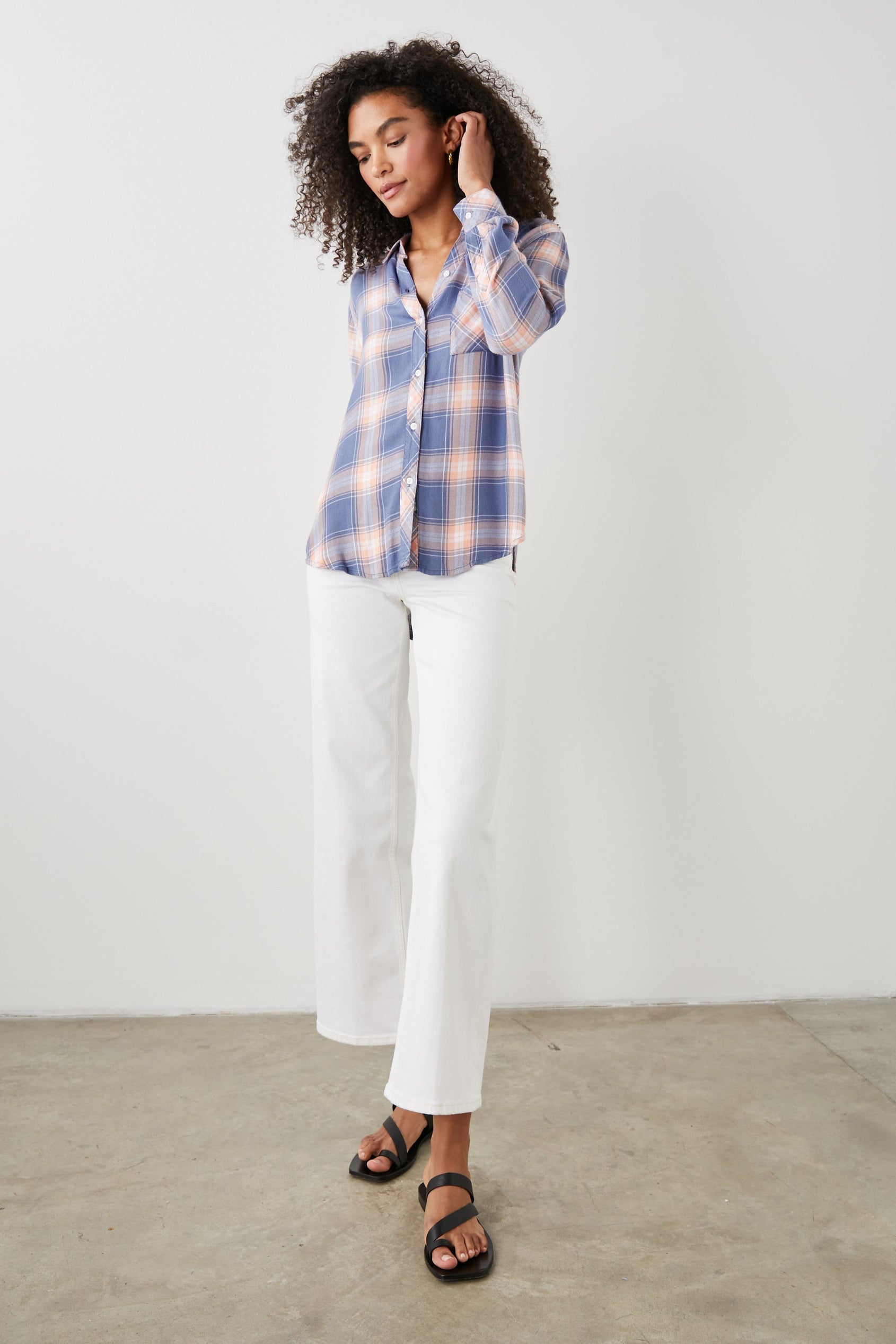 HUNTER SHIRT STEEL PEACH - FULL FRONT BODY