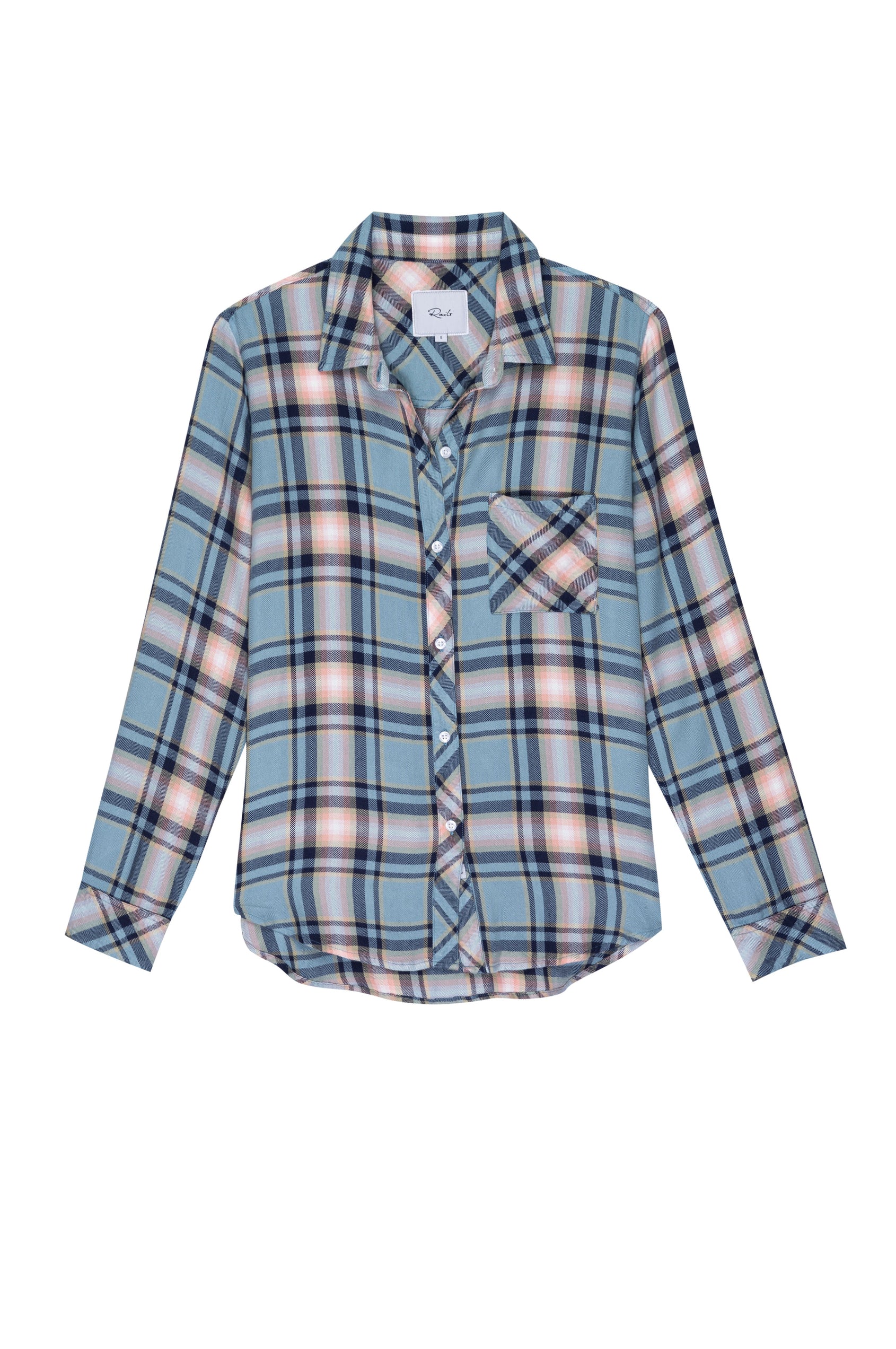 Hunter Teal Peach Navy- flat
