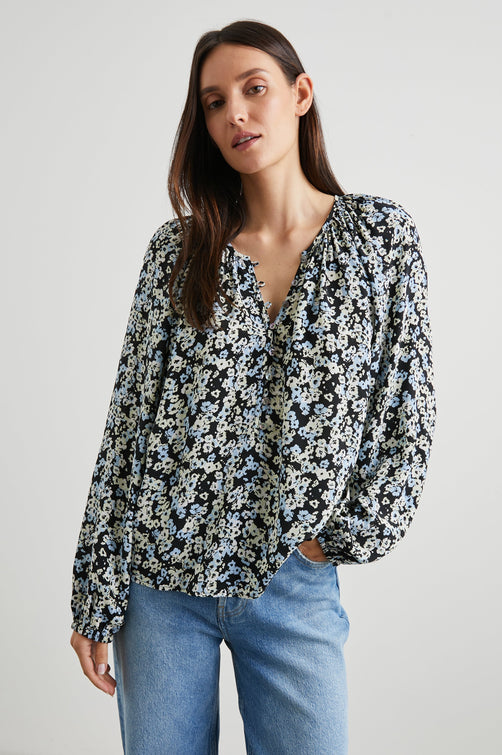 INDI TOP - MIDNIGHT MEADOW FLORAL - FRONT BODY