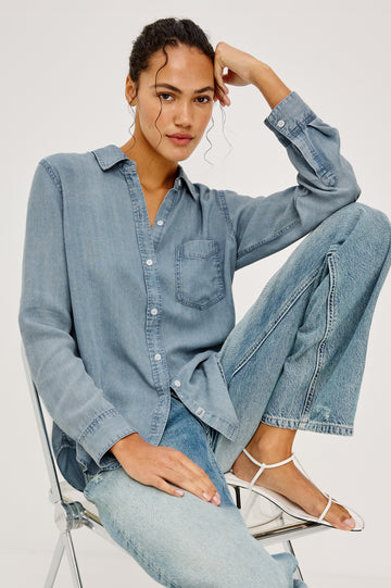 INGRID SHIRT - MED VINTAGE  CLOUD WASH