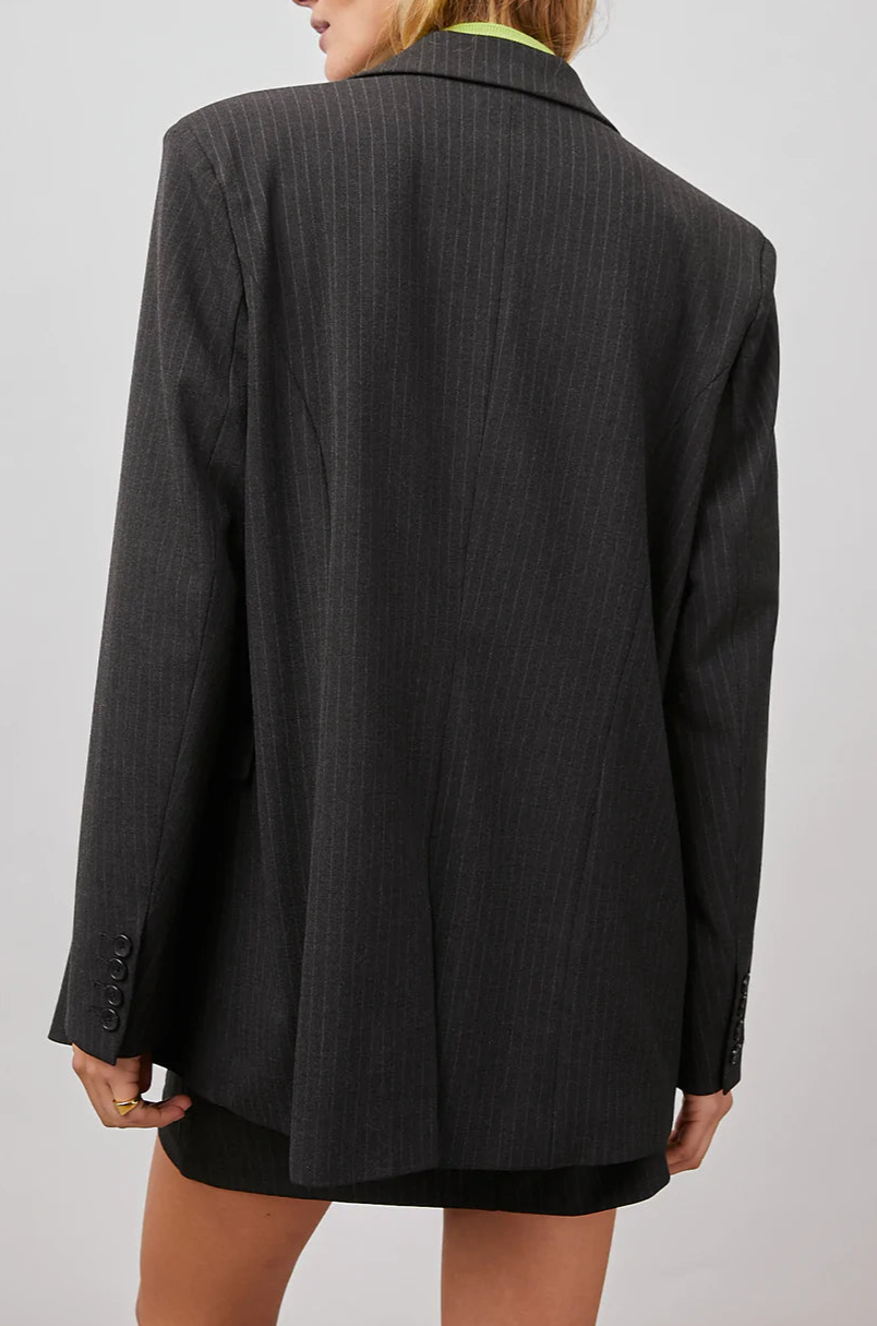 JAC BLAZER - CHARCOAL PINSTRIPE