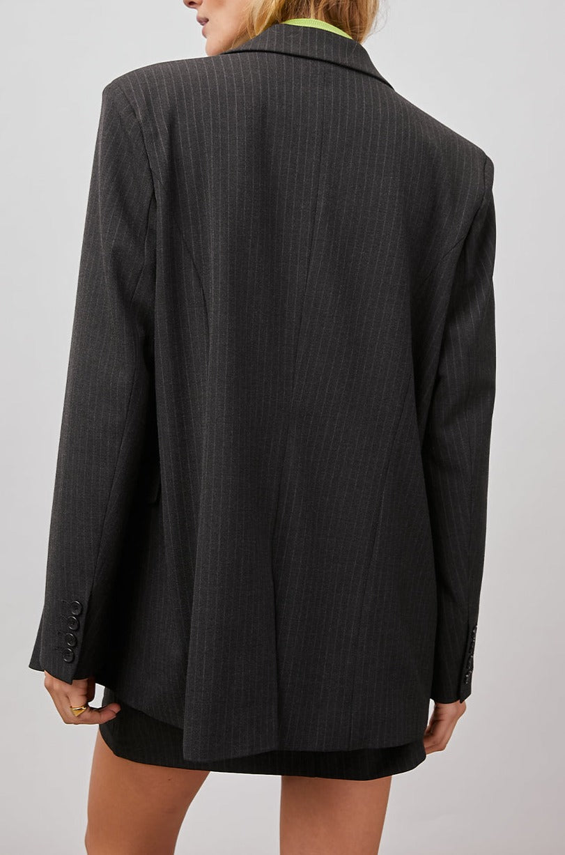 JAC CHARCOAL PINSTRIPE BLAZER-BACK