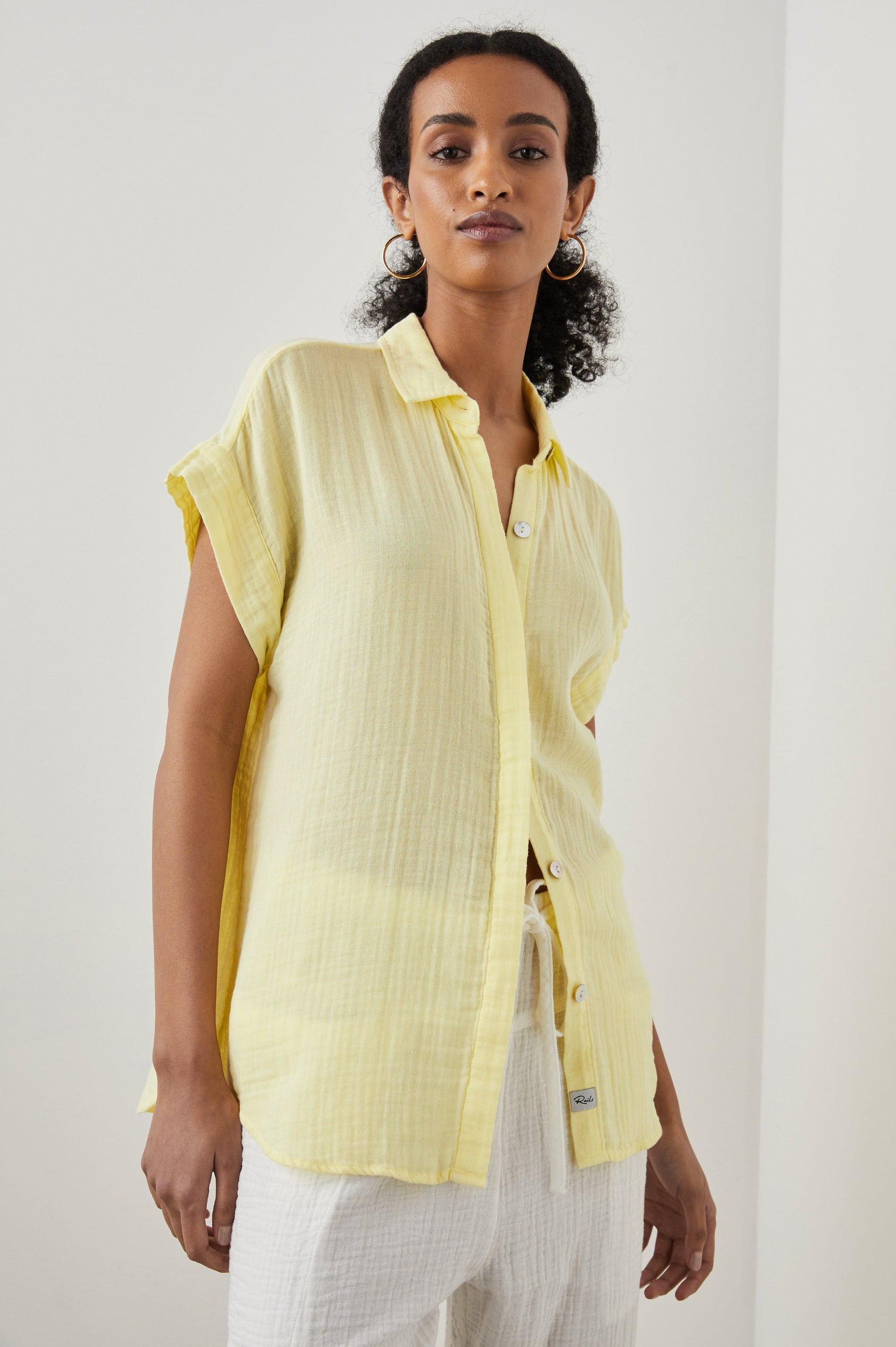 JAMIE SHIRT CITRON - SIDE ANGLE