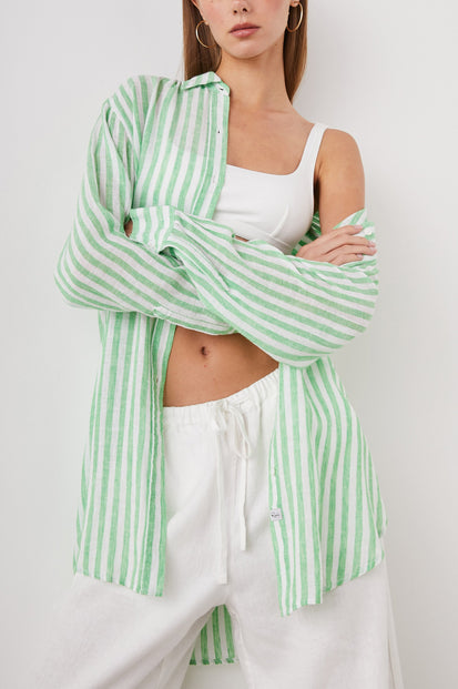 JAYLIN-CAYMEN-GREEN-STRIPE-FRONT