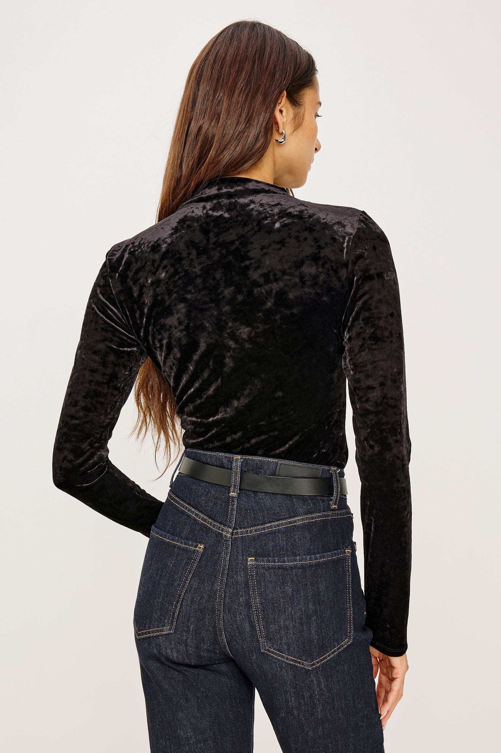 JOELLE TOP - BLACK VELVET