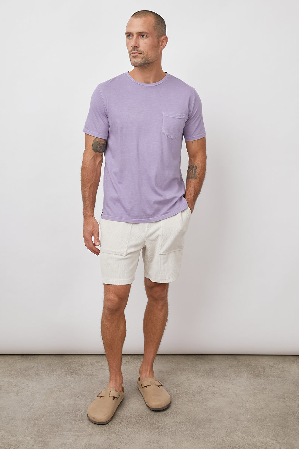 JOHNNY PROVENCE SHORT SLEEVE CREW NECK WITH POCKET-FULL FRONT BODY