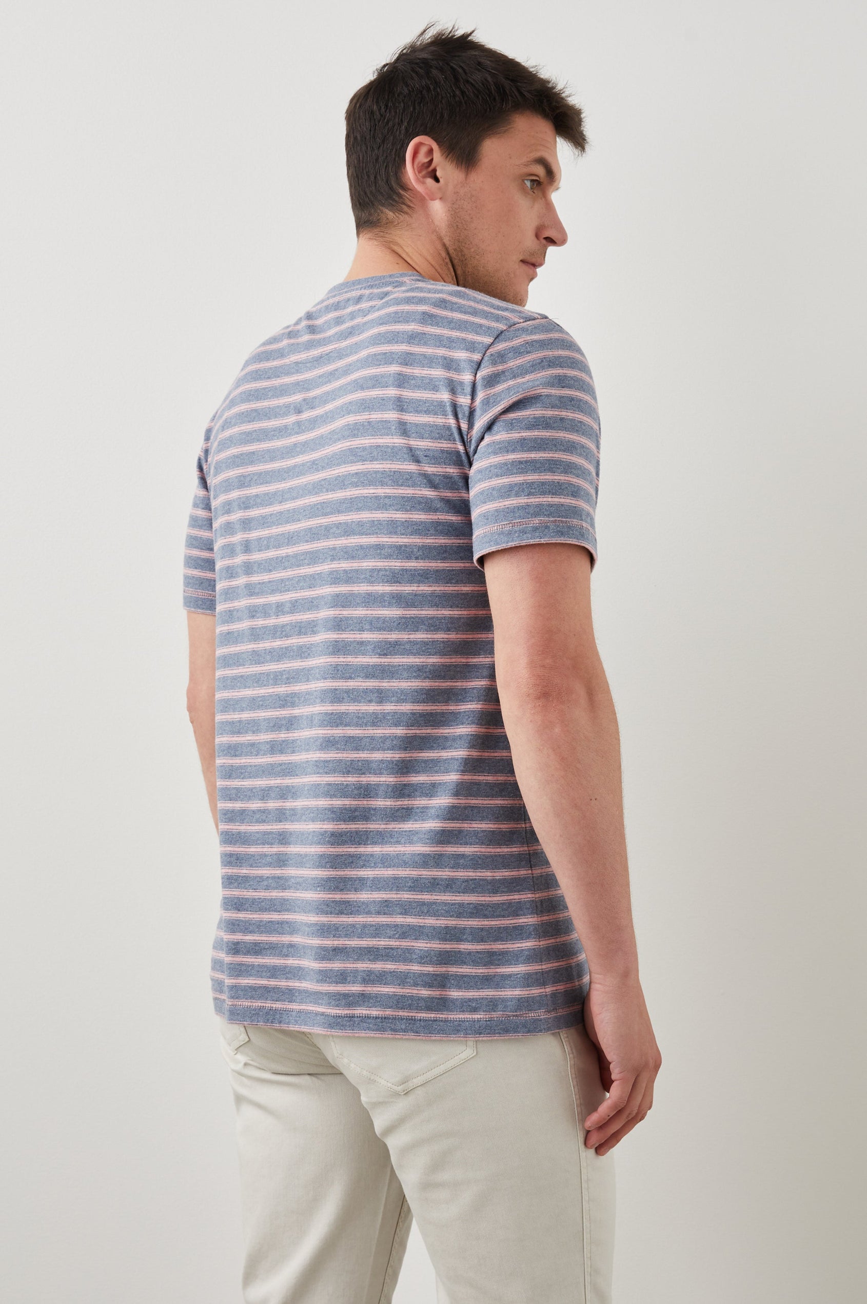 KAI TOP - STEEL ROSE HEATHER STRIPE - BACK VIEW