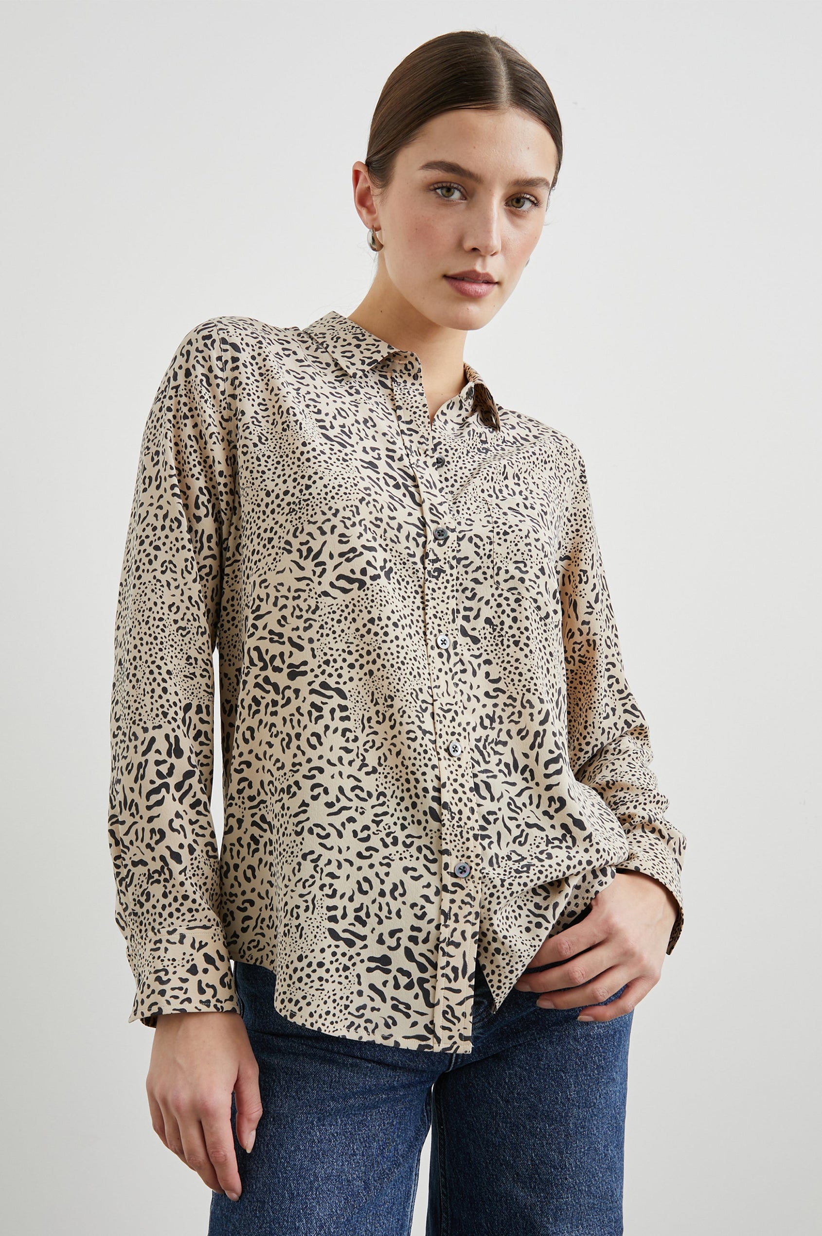 cheetah dress shirt Stretch Cotton Lauren Shirt Dress Leopard Print