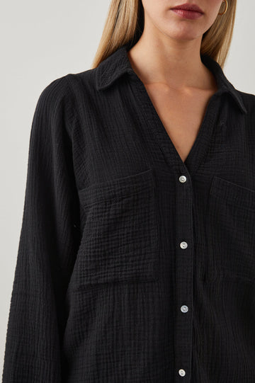 LAUREN SHIRT BLACK - DETAIL