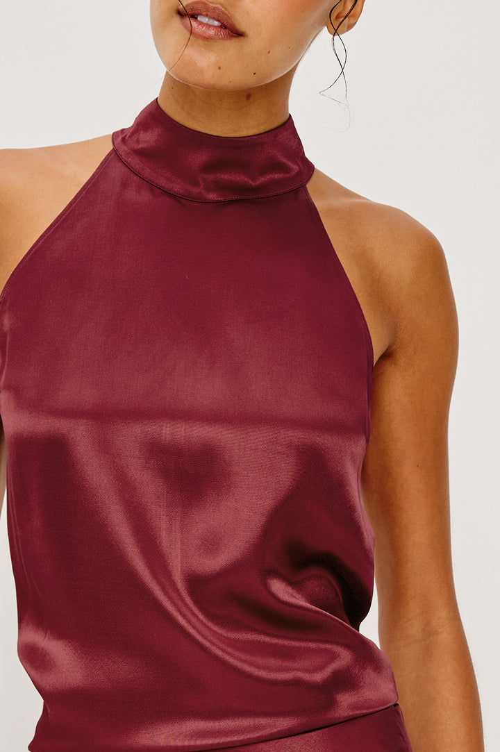 LEAH TOP - GARNET
