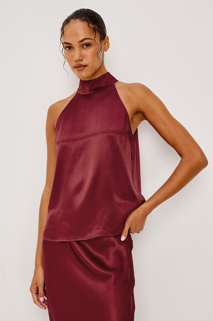 LEAH TOP - GARNET