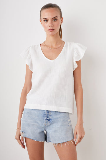 LELA TOP WHITE - FRONT