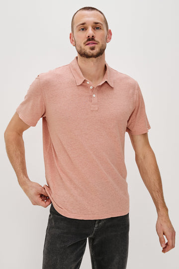LEVANT POLO SHIRT FLAMINGO - FRONT