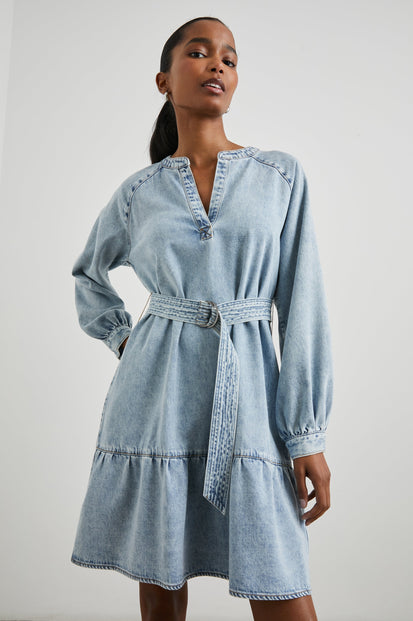 LILA DRESS - FADED INDIGO - FRONT BODY