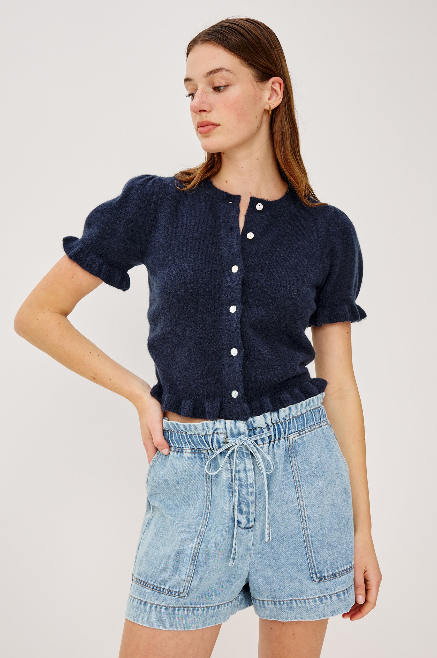LORA TOP - NAVY
