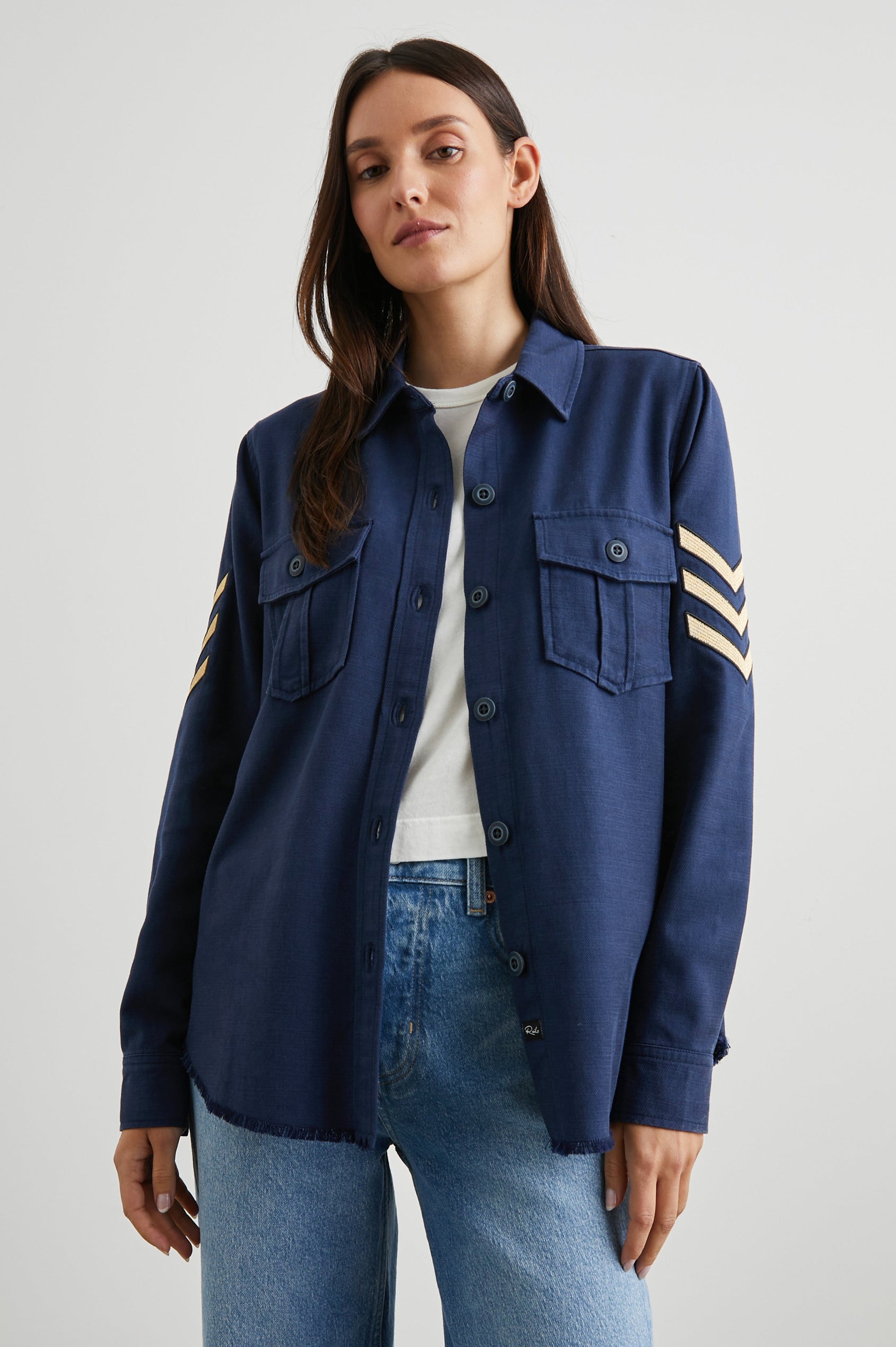 LOREN SHIRT JACKET - NAVY – Rails EU