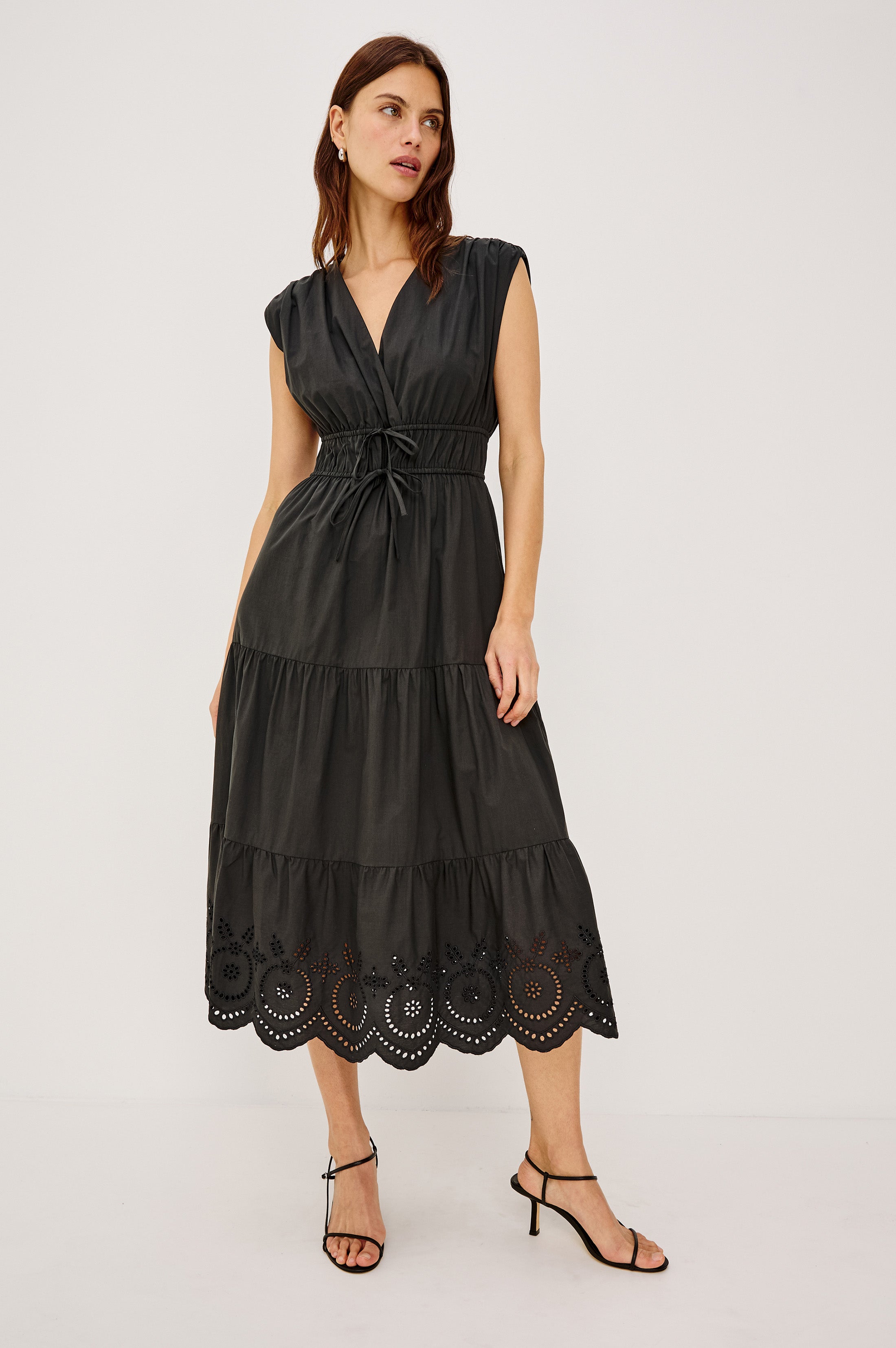 LUCIA DRESS - BLACK EYELET – Rails EU