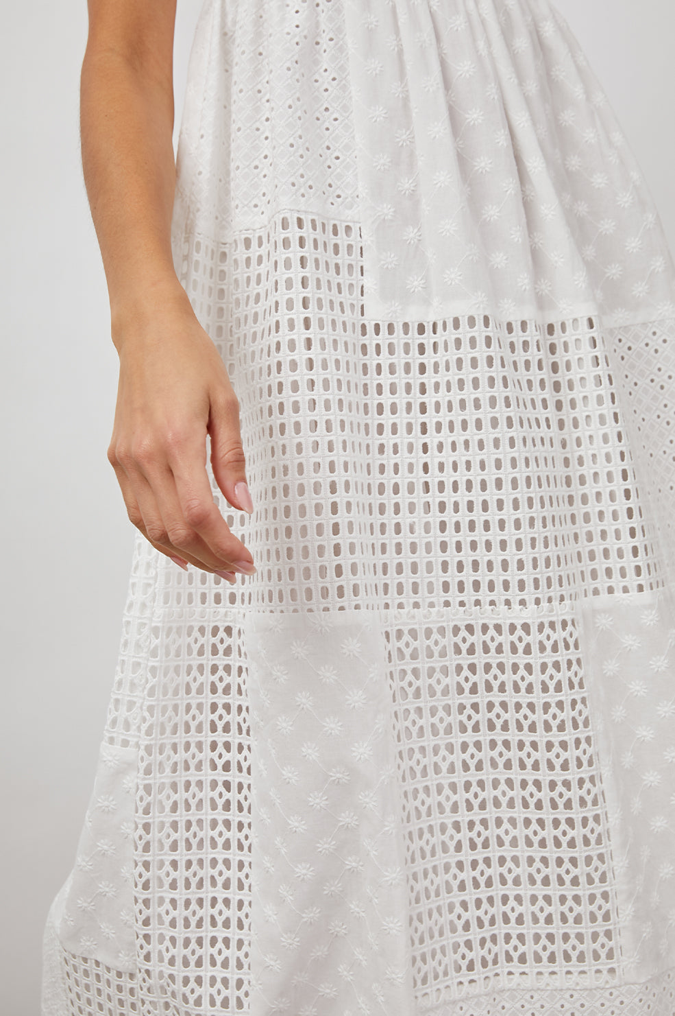 LUCILLE DRESS - WHITE EYELET MIX Rails EU LUCILLE DRESS - WHITE EYELET MIX Rails EU