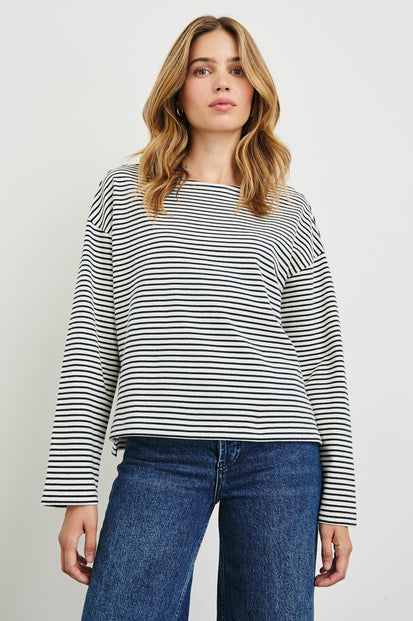 MACY-IVORY-NAVY-MICRO-STRIPE-FRONT