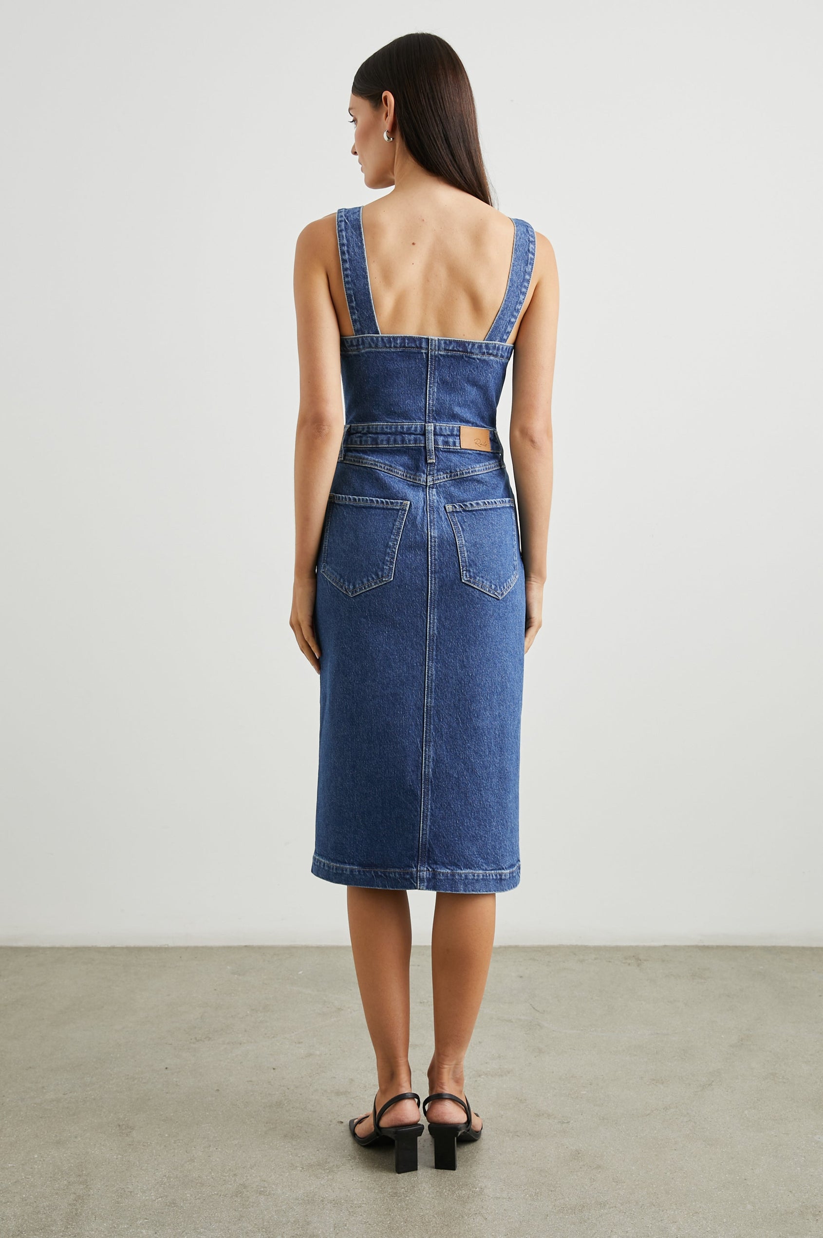 rails malibu denim midi dress MALIBU DRESS