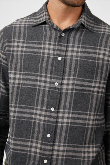 LENNOX SHIRT CHARCOAL WRAITH MELANGE - PATTERN DETAILS