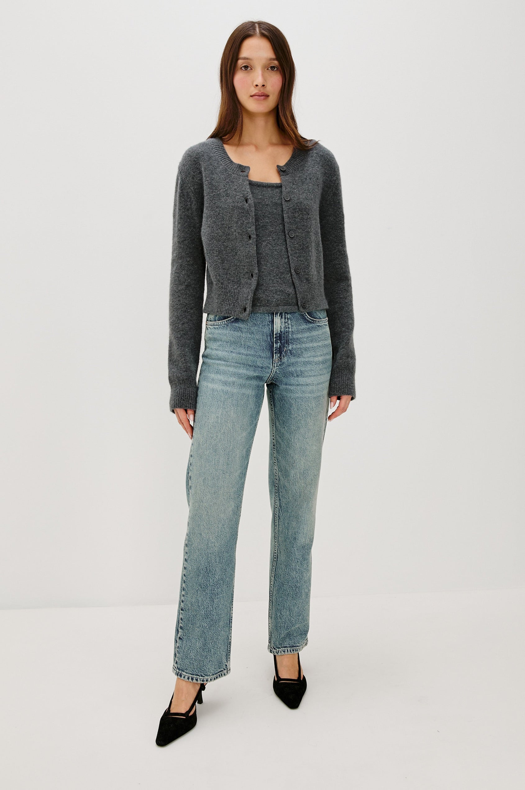 MATILDA CARDIGAN - CHARCOAL