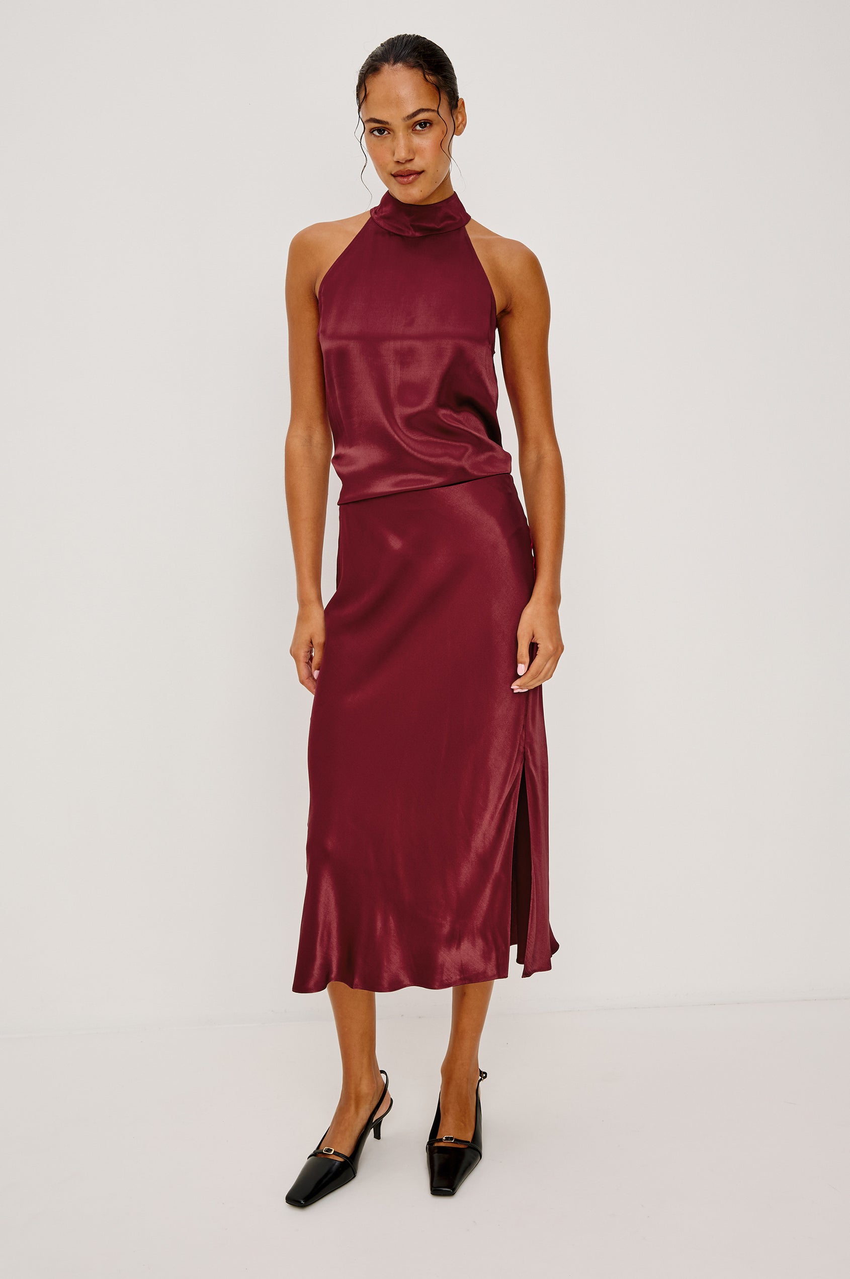 MAYA SKIRT - GARNET