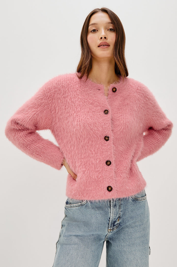 MELO CARDIGAN - HEATHER PINK