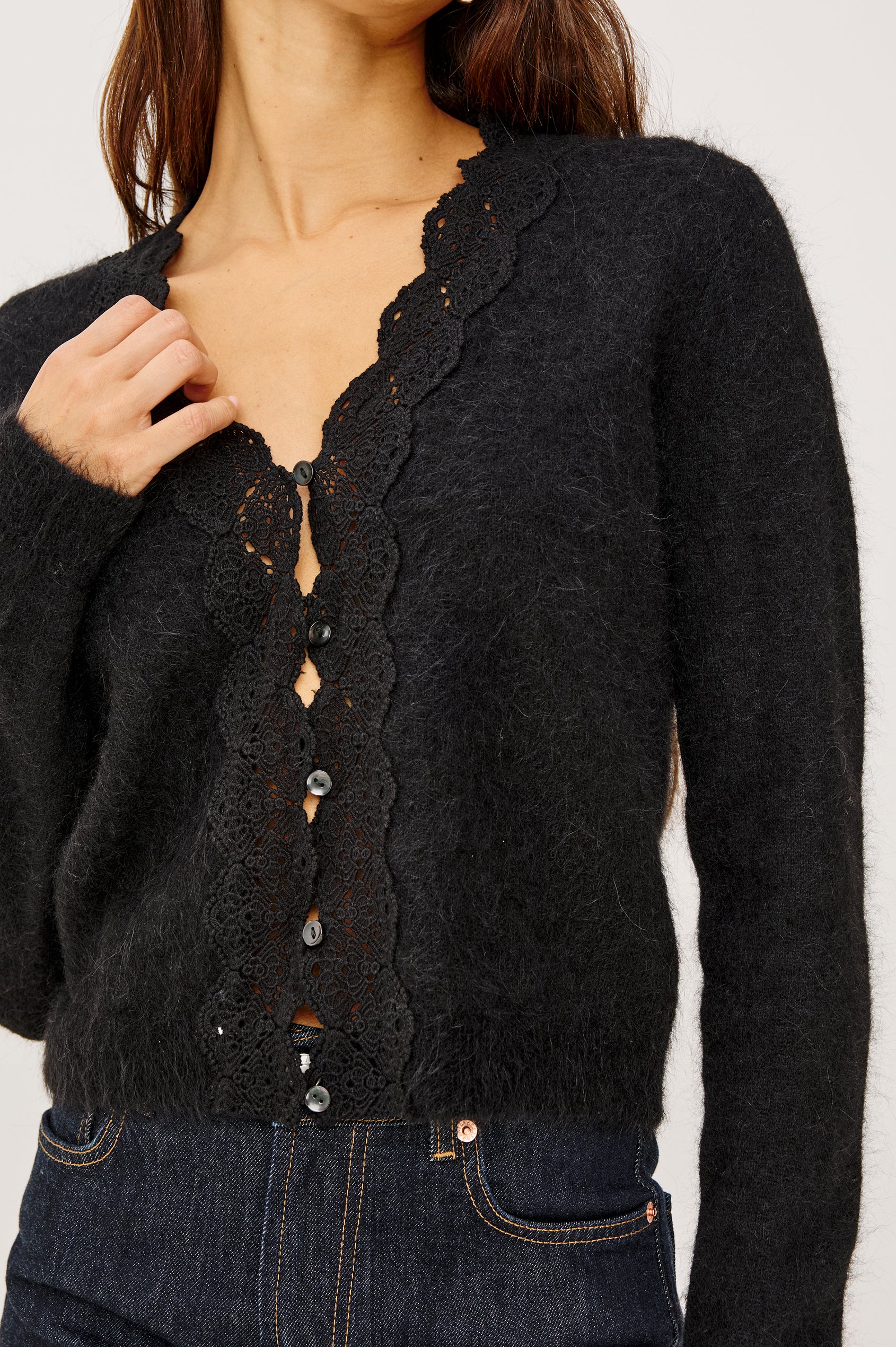 MER CARDIGAN - BLACK