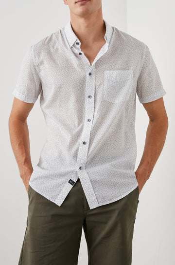 MONACO SHIRT IVY CALICO PARCHMENT SLATE - FRONT