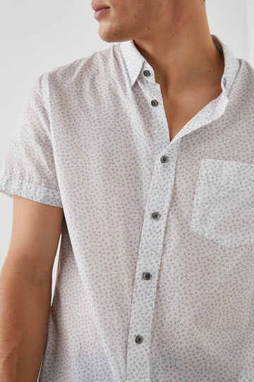 MONACO SHIRT IVY CALICO PARCHMENT SLATE - DETAIL