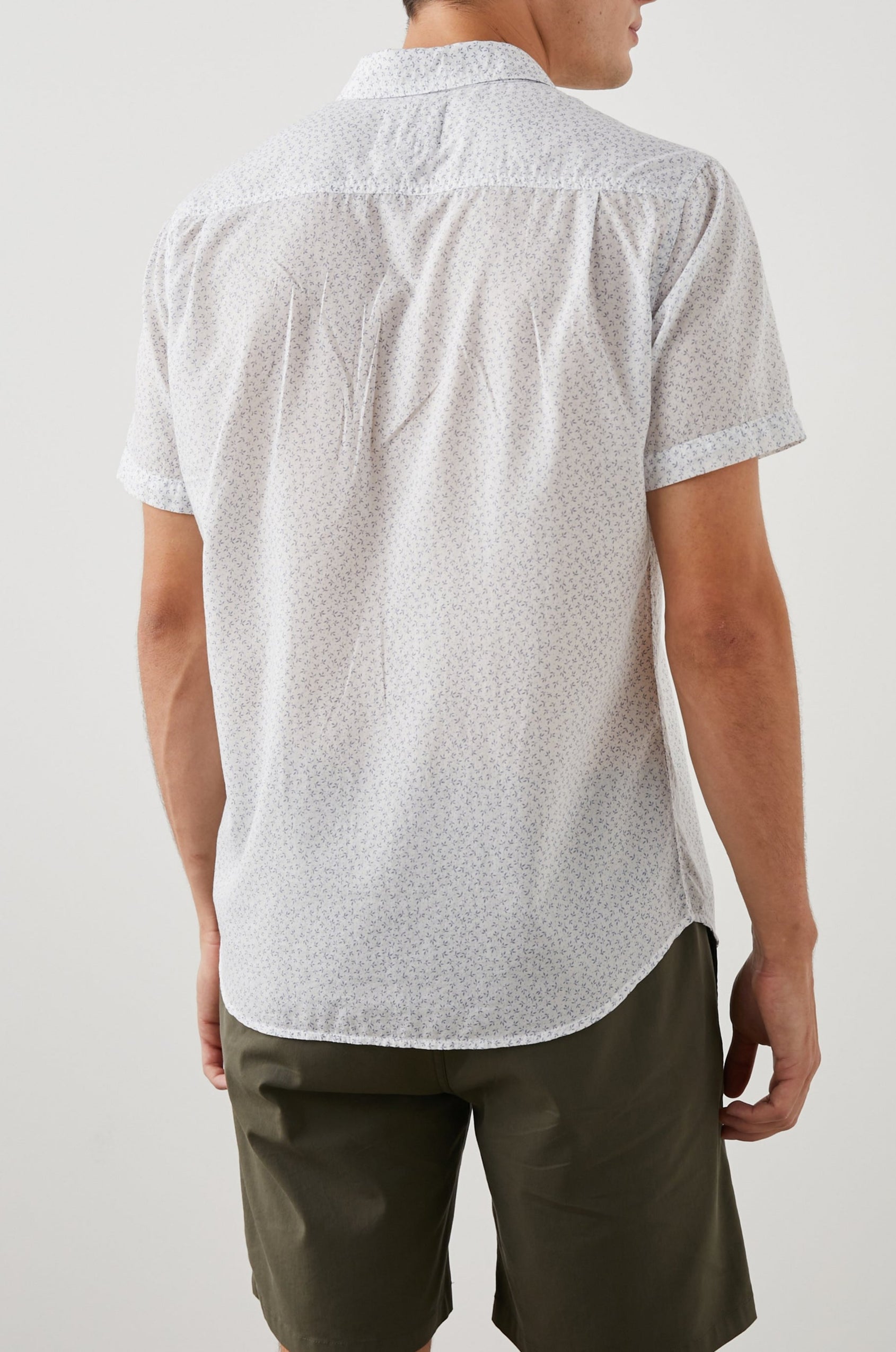 MONACO SHIRT IVY CALICO PARCHMENT SLATE - BACK