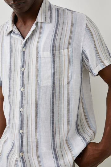 MORENO BRUMA STRIPE SHIRT - DETAIL