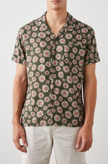 MORENO SHIRT MAYA PRINT OLIVE - FRONT