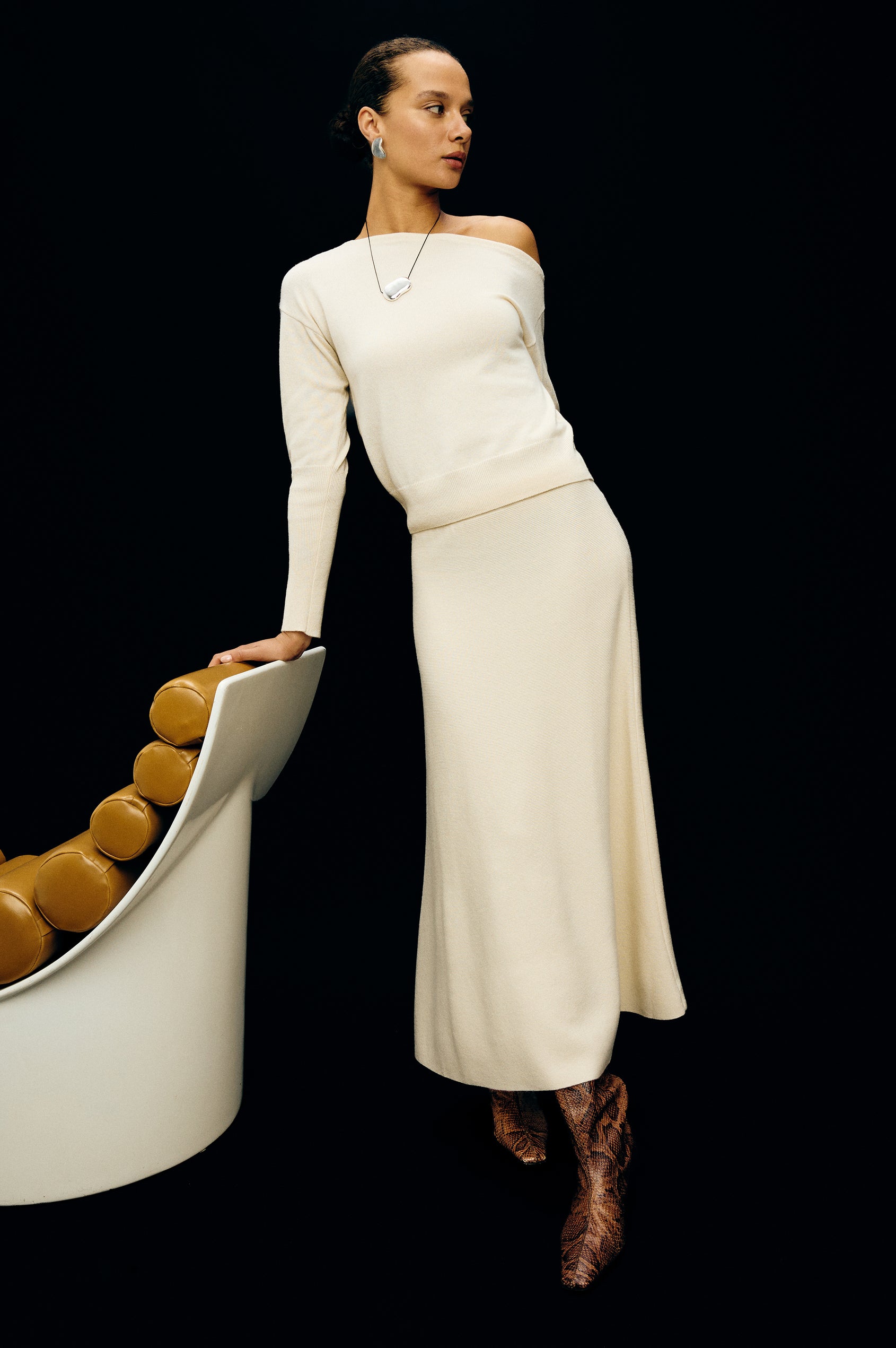 ODITA SKIRT - IVORY