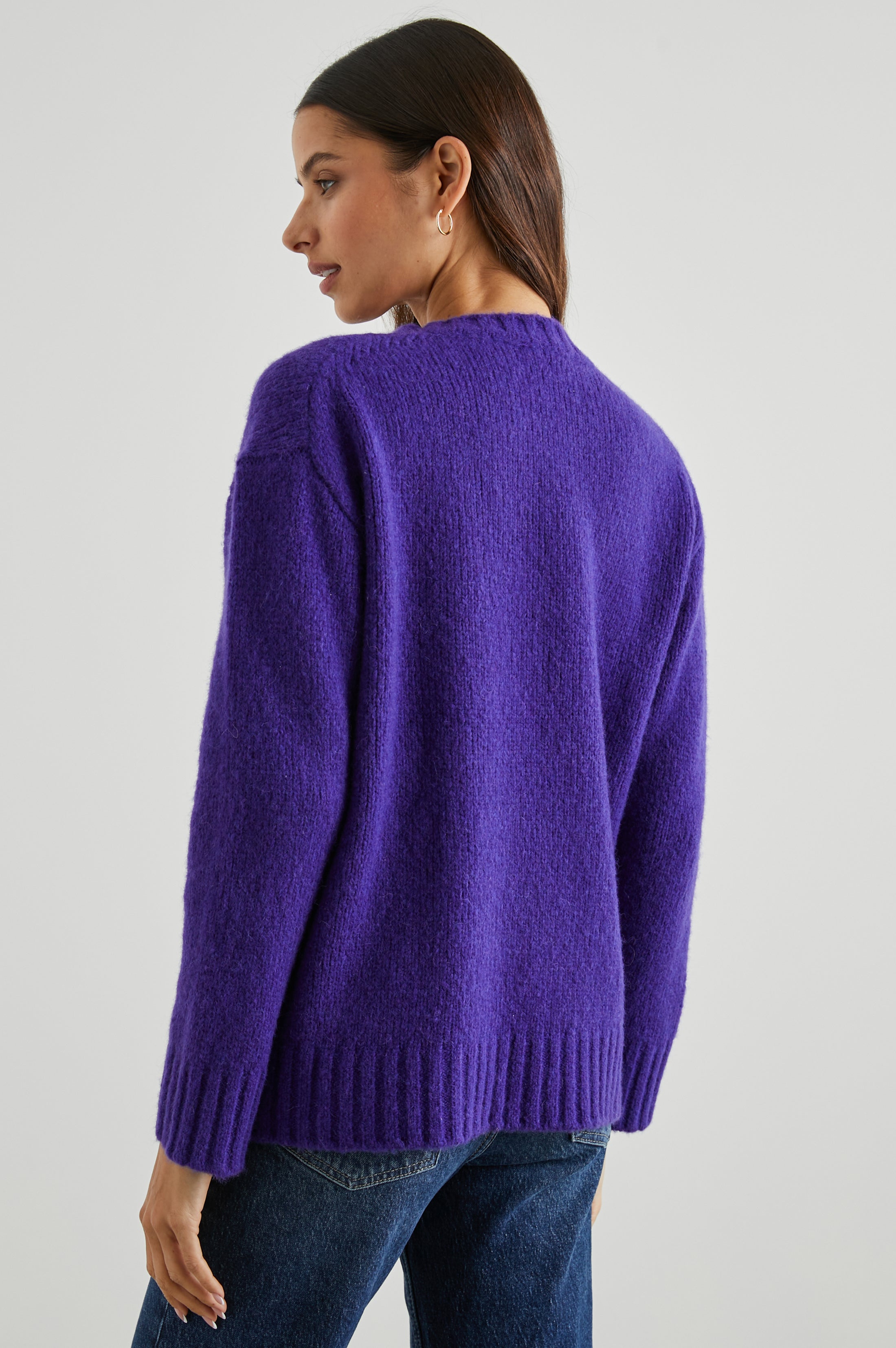 SHISHIKUI TELEVI / PURPLE ニット パープル Airy Alpaca Crewneck Pullover – Tibi Official