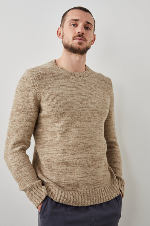 ORRIN TOASTED BARLEY SWEATER - FRONT